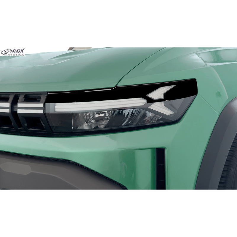 RDX Spoilers de phares sur mesure pour Dacia Duster III & Dacia Bigster 2024- (ABS Noir Brillant)