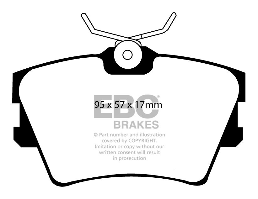 EBC Brakes VW Caravelle 2.5 TD 95-98 Remblokken achterzijde