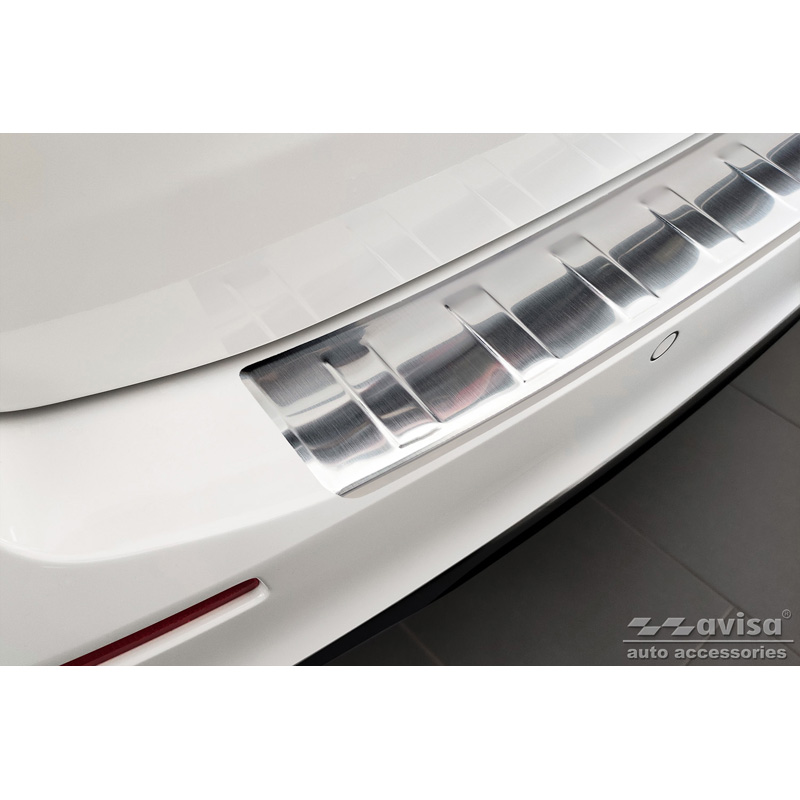 Protection de seuil arrière inox sur mesure pour BMW Série 5 G31 Touring Facelift 2020-2024 excl. M-Sport 'Ribs'