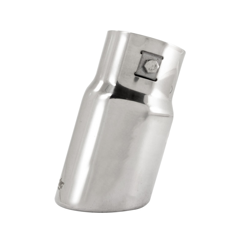 Simoni Racing Embout d'Échappement Ovale/Oblique Inox - 77x72xL140mm - Montage ->62mm