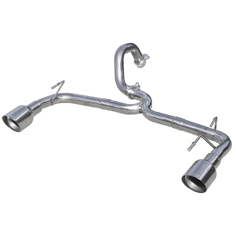 100% Inox Échappement Double sans silencieux sur mesure pour Fiat 500 Abarth 1.4T-Jet (135-160cv) 2008- + Cabrio 2010- 102mm Racing (Ø48mm)