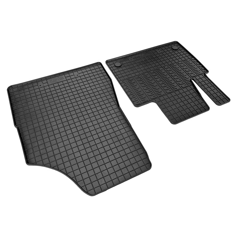 Set tapis de caoutchouc sur mesure pour Mercedes Citan (W420) Box & Renault Kangoo Furgon & Nissan Townstar 2021- (2-pièces + points de fixage)