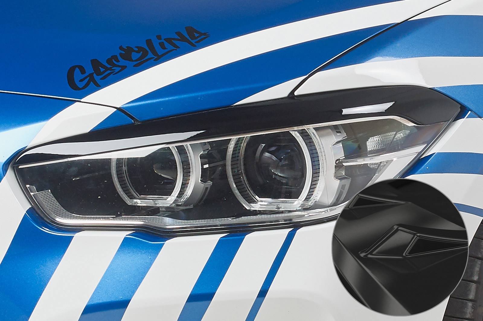 Koplampspoiler BMW 1er F20 / F21 CSR Glans Zwart