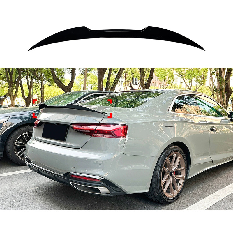 Spoiler arrière sur mesure pour Audi A5 (F53/F57) Coupe/Cabrio 2016-2024 (ABS Noir Luisant)