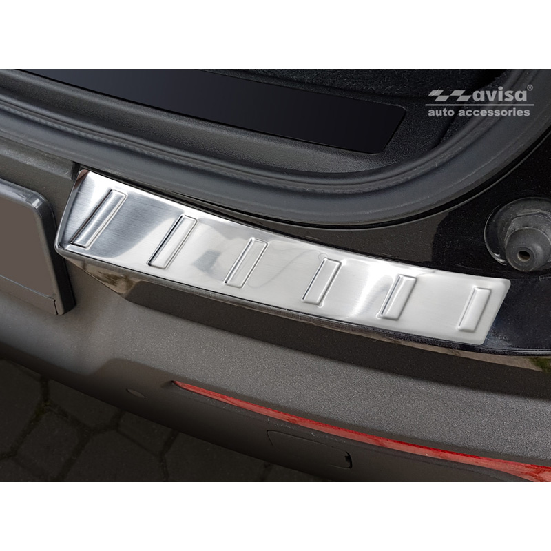 Protection de seuil arrière inox sur mesure pour Volvo XC40 2018- 'Ribs' (2 pièces)