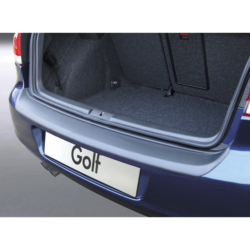 Protection de seuil arrière (ABS) sur mesure pour Volkswagen Golf VI 2008-2012 Noir