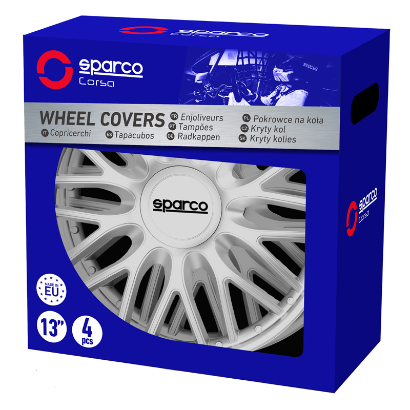 Sparco Enjoliveurs Roma - 14-pouces - Argent - Set de 4 pièces