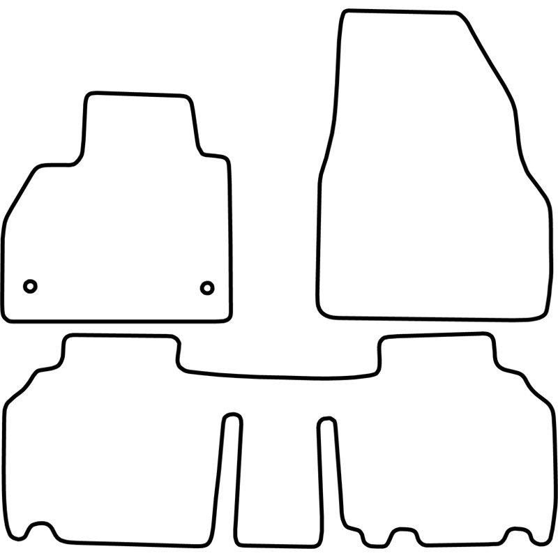 Set de tapis de sol sur mesure pour Renault Kangoo Family 2008-2021 & Mercedes Citan Combi 2012-2021