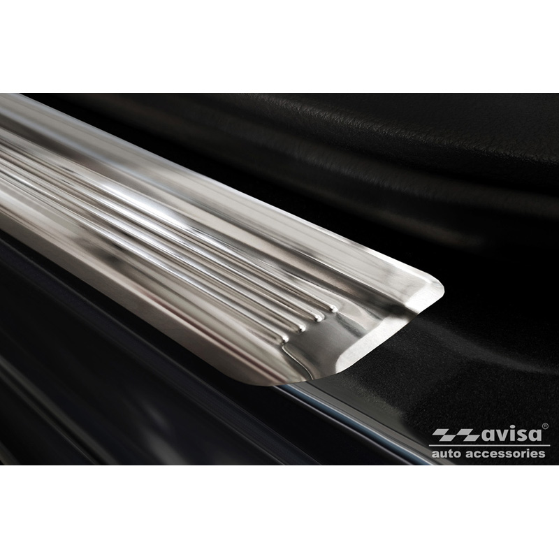 Seuils de portes inox sur mesure pour Honda Civic X HB 5-portes 2017- 'Lines' - 4-pièces
