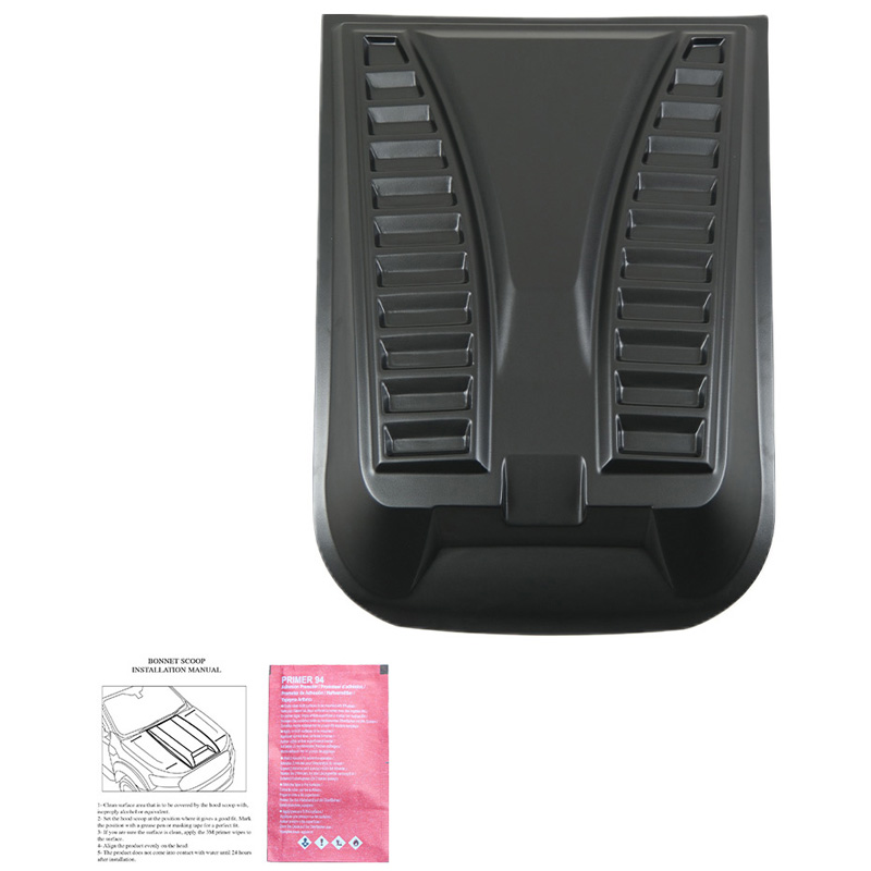 Écope de capot sur mesure pour Nissan Navara NP300 (D23) 2014-2021 - Version 3 - Noir mat