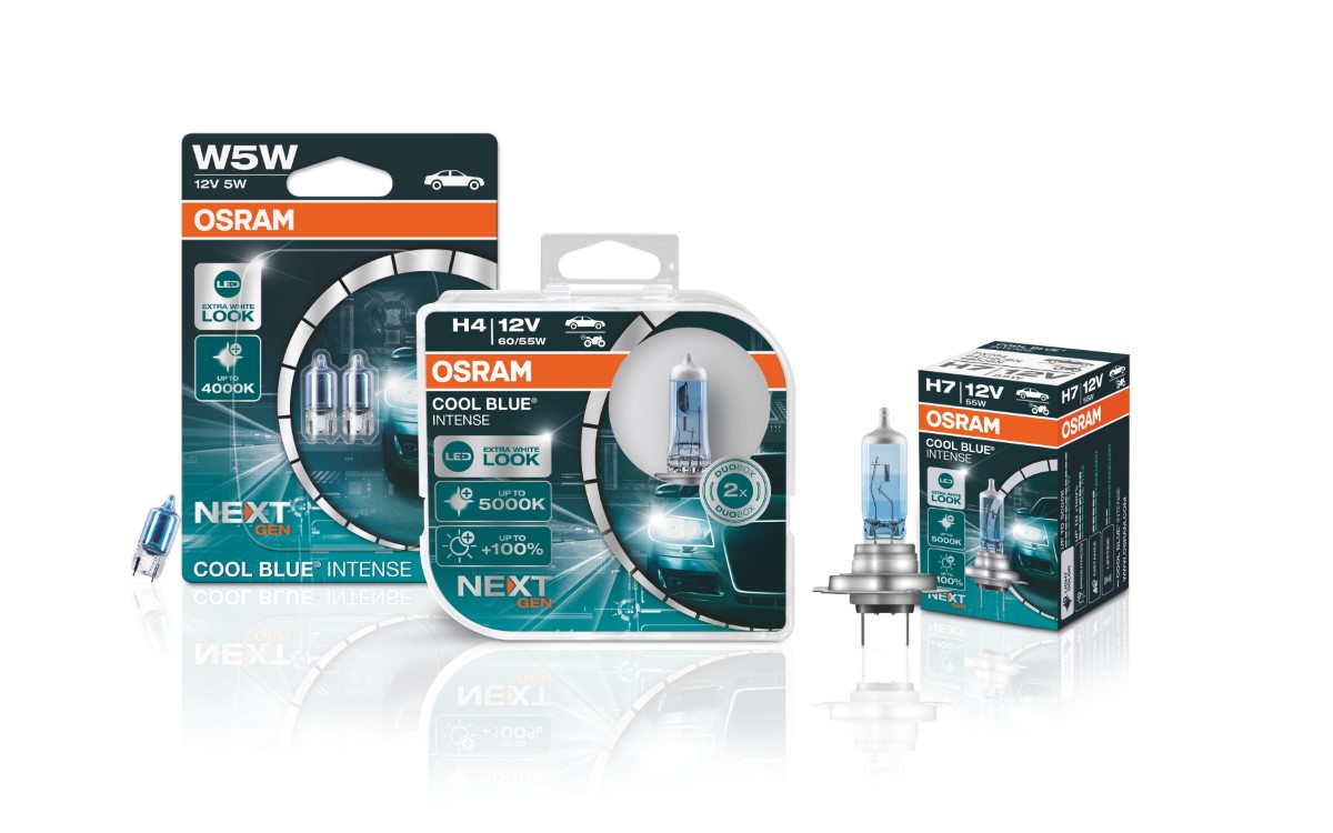 Halogeen OSRAM COOL BLUE Intense H4 12V 55W 2pcs/box Xenon Look
