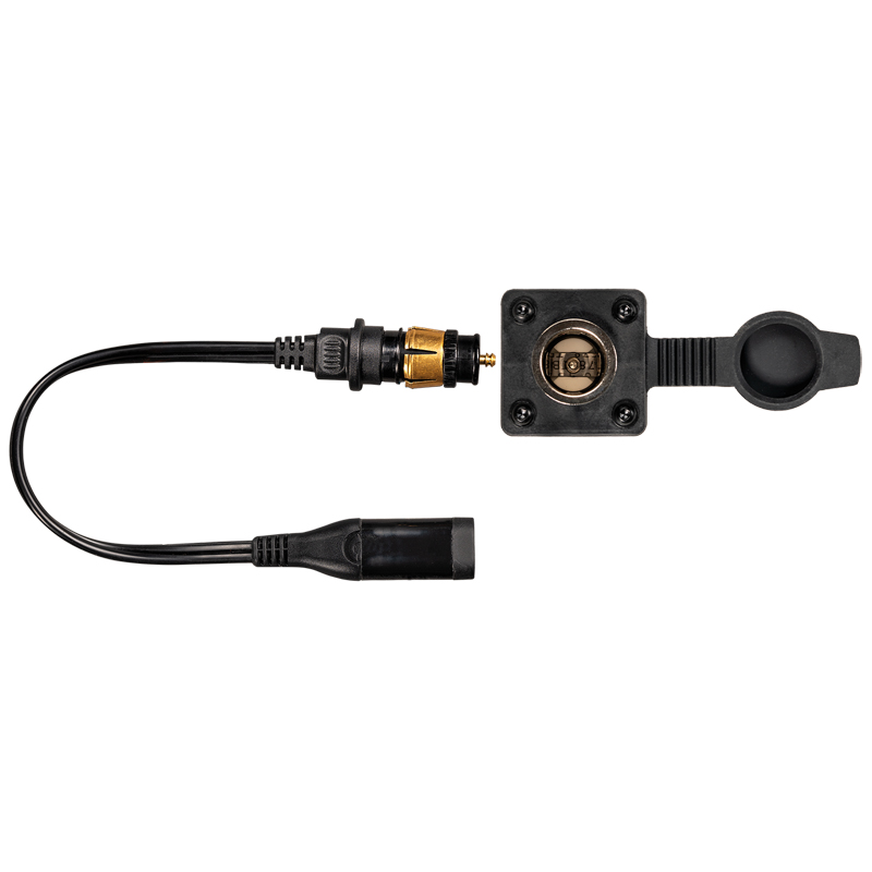 Optimate Kit de prise 12 V pour montage sur panneau - Prise AUTO étanche avec câble de raccordement SAE