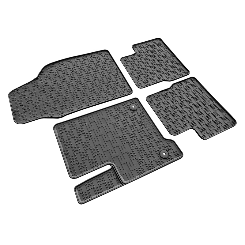 CIKCAR Set tapis de caoutchouc sur mesure pour Fiat 500 Hybrid 2026- (4-pièces + points de fixage)