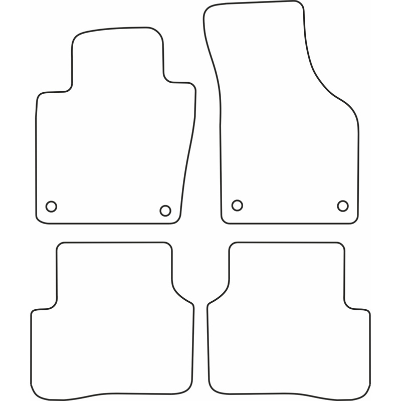 Set de tapis de sol sur mesure pour Volkswagen Passat 2007- incl. CC
