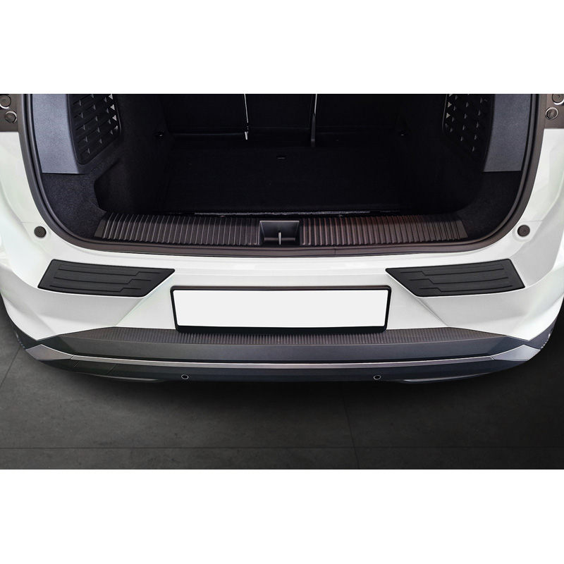 Avisa Protection de seuil arrière inox noir mat sur mesure pour Renault Scenic E-Tech 2024- 'Ribs'