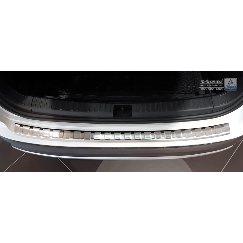Protection de seuil arrière inox sur mesure pour Seat Ateca 2016-2020 & FL 2020- 'Ribs'