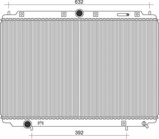 Radiator VOLVO S/V40 99-04 402x660x22 1.6/1.8/2.0 +/-AC