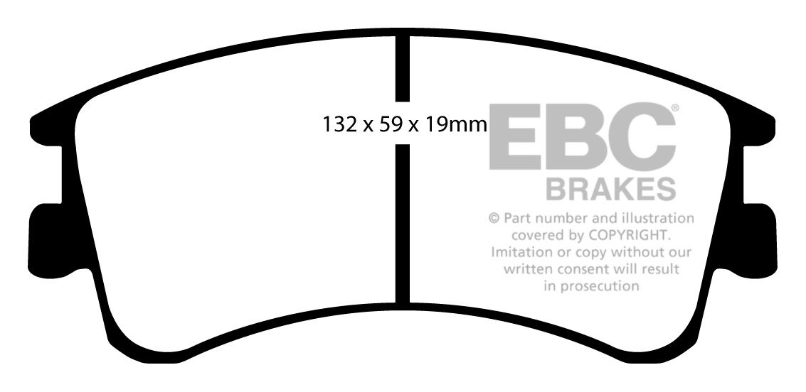 EBC Brakes MAZDA 6 2.0 TD (143) (GG)(GY) 2002-2008 Remblokken vo