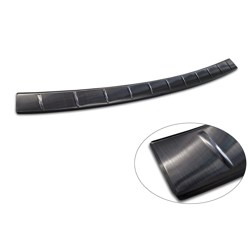 Protection de seuil arrière inox noir sur mesure pour Mercedes GLE II (W167) Facelift excl. AMG 2023- 'Ribs'