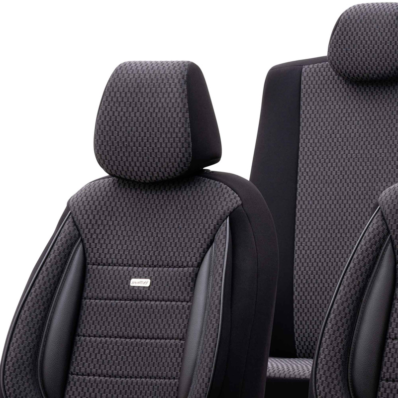 Housse de sièges universel en textile 'SelectedFit Sports' Noir - 11-pièces - adapté aux Side-Airbags