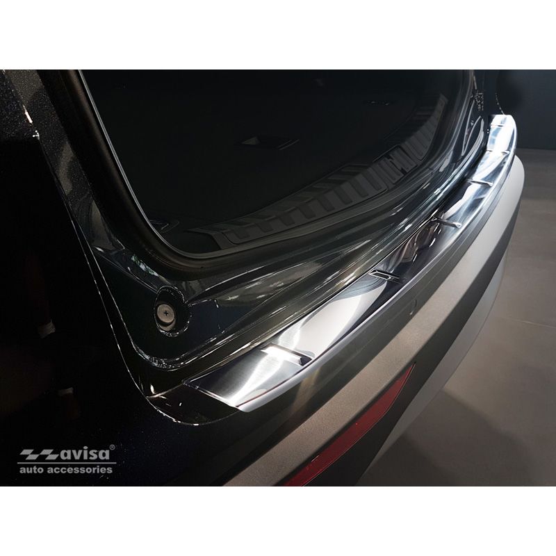 Protection de seuil arrière inox sur mesure pour Alfa Romeo Stelvio 2017- & FL 2020- 'Ribs'