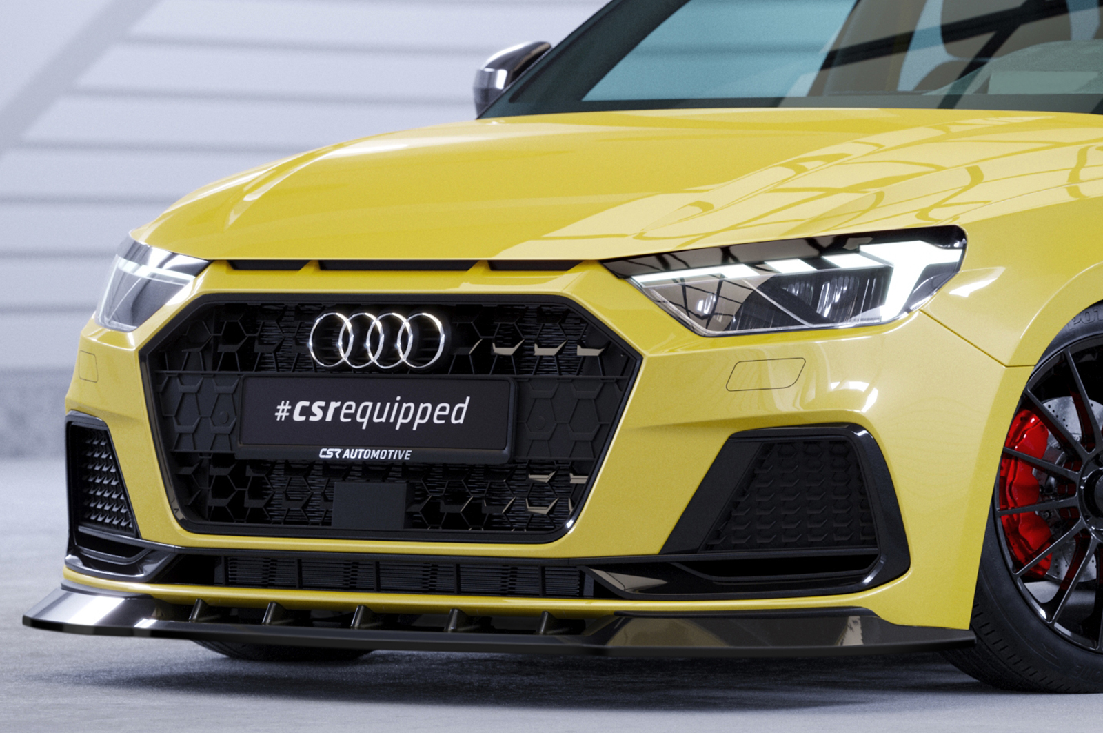 Koplampspoiler Audi A1 (Type GB) CSR Glans Zwart