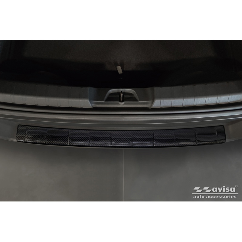 Protection de seuil arrière carboné 3D sur mesure pour Jeep Avenger + e-Hybrid & EV 2023- 'Ribs'