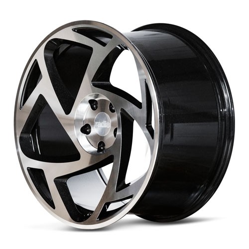 RADI8 S5 8.5/9.5x18 5x112 40 Gloss black machine face 66,6 Velge