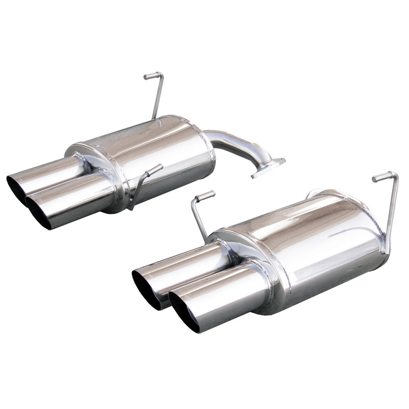100% Inox Échappement Double sur mesure pour Subaru Impreza WRX STi (300cv) 2010- Droite/Gauche 2x90mm Racing