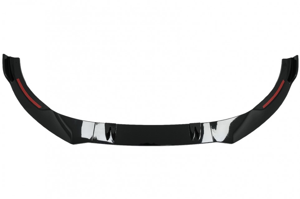 Voorspoiler Audi A6 C8 4K Glanzend Zwart