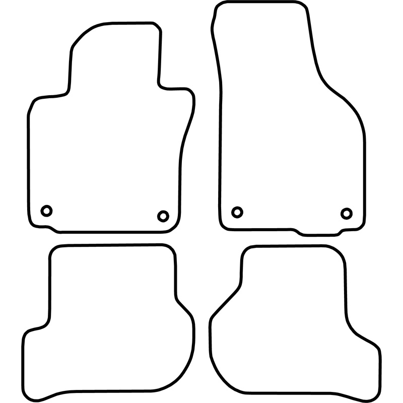 Set de tapis de sol sur mesure pour Volkswagen Scirocco 2008-