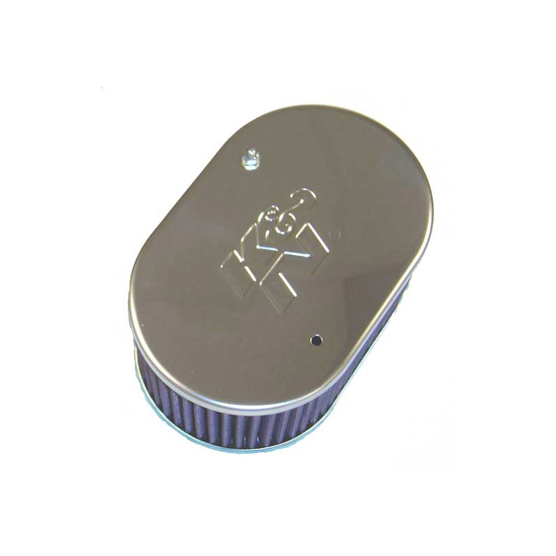 K&N Filtre à Air ovale petit sur mesure pour carburateur Dellorto 40/45/48 DHLA, SK 40/45/47/50, Solex/Mikuni Solex 40/44/48 ADDH PHH, Weber 40/45/48 DCOE, Hauteur d'assemblage 85mm (56-9265)