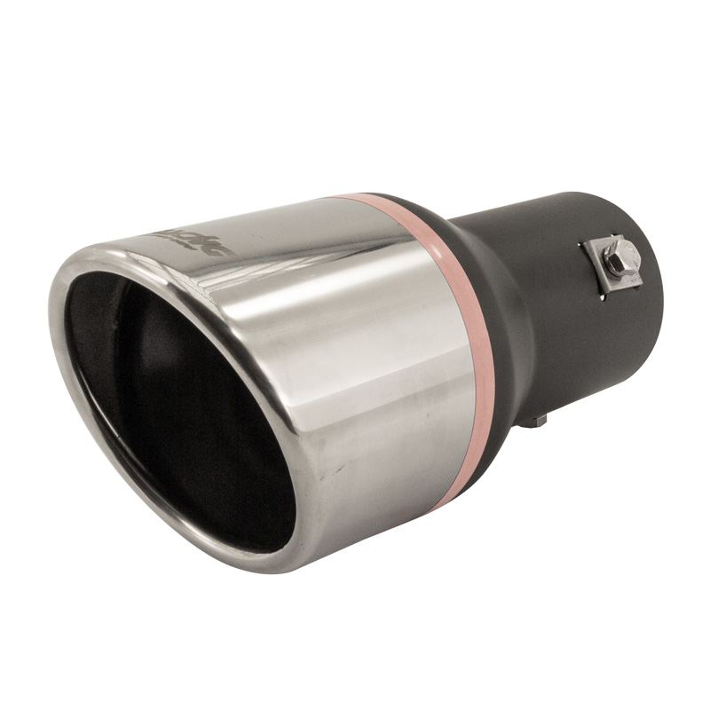 Simoni Racing Embout d'Échappement Rond/Oblique Inox - Ø90xL175mm - Montage ->57mm