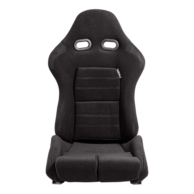 Siège baquet 'BS5' - Noir/Gris - Dossier réglable en polyester - incl. glissières