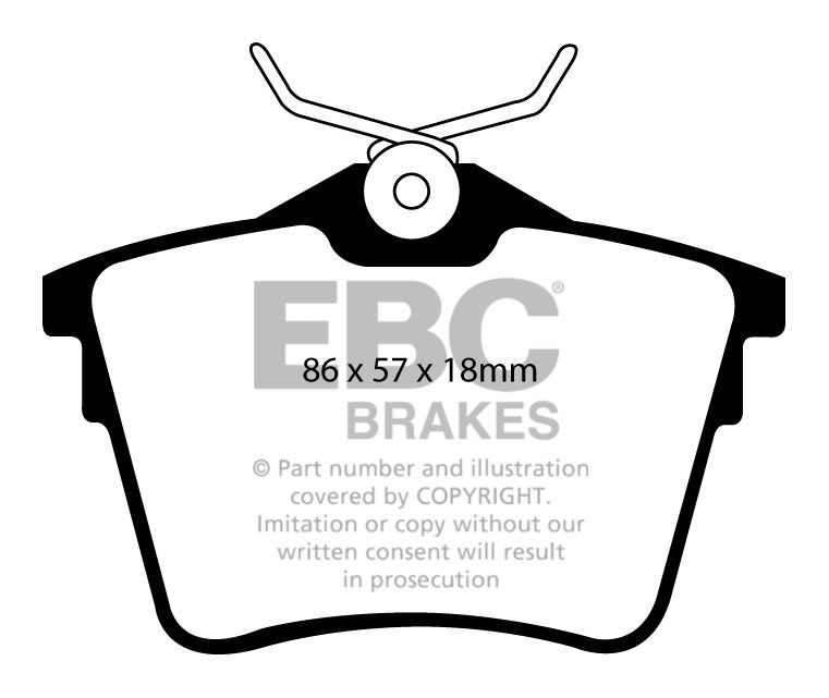 EBC Brakes PEUGEOT 607 2.7 TD 2005-2010 Remblokken achterzijde