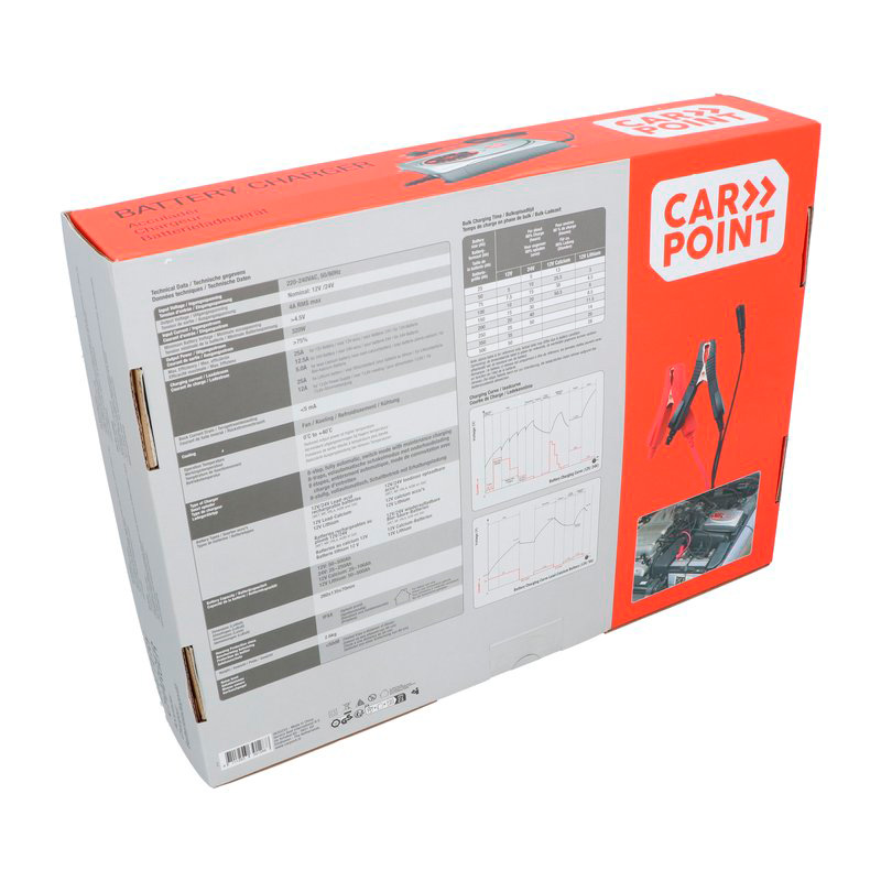 Chargeur de batterie Carpoint BX-5M 12V/24V 25 Ampères Lithium