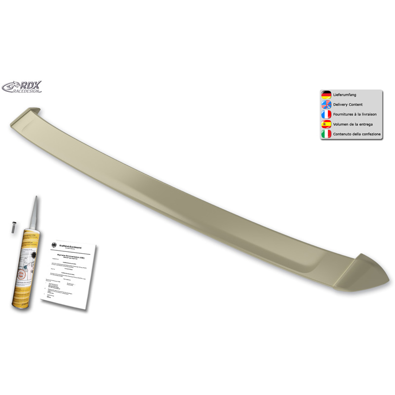RDX Racedesign Becquet de toit sur mesure pour Citroën Jumpy/Dispatch/Spacetourer & Peugeot Expert III/Traveller & Toyota Proace 2016- & Opel Vivaro C/Zafira Life 2019- & Fiat Scudo/Ulysse 2022- (avec hayon arrière) (PU)