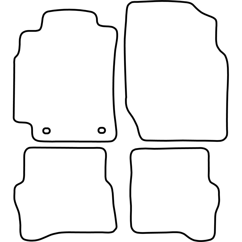 Set de tapis de sol sur mesure pour Nissan Almera 5 portes 2000-2007
