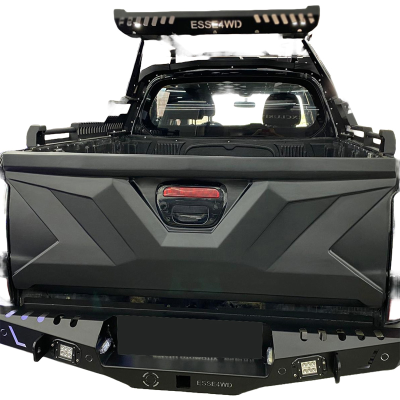 Protecteur de hayon sur mesure pour Mitsubishi L200 Triton 4 2010-2014 - Noir mat