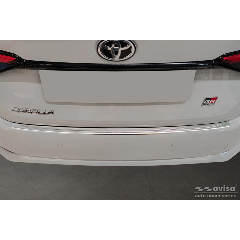 Protection de seuil arrière inox sur mesure pour Toyota Corolla XII Sedan 2019-
