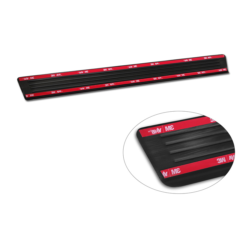 Seuils de portes inoxydable noir sur mesure pour Skoda Octavia IV Sedan/Kombi 2020-2024 & FL 2024- 'Lines' - 4-pièces
