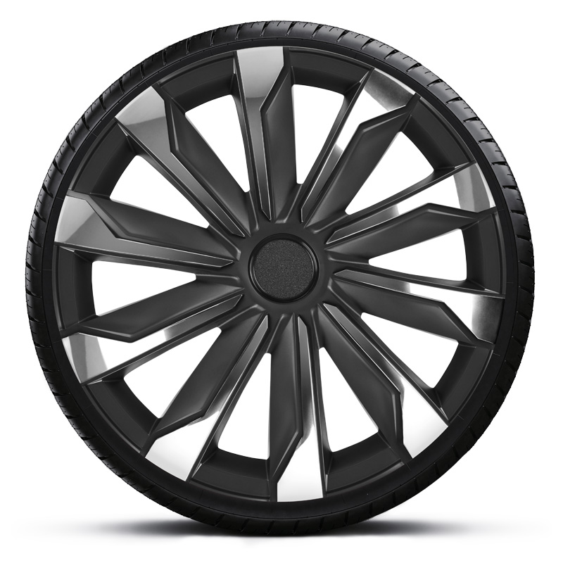 Jeu d'enjoliveurs Typhoon 15-inch chromé/noir