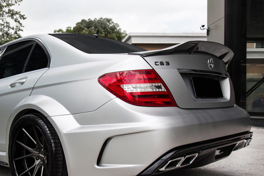 Mercedes Benz W204 C Class/ C63 AMG Sedan RT Style Carbon Fiber Spoiler 2008-2014