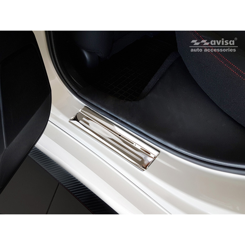 Seuils de portes inox sur mesure pour Honda Civic X HB 5-portes 2017-2022 'Sportline' - 4-pièces