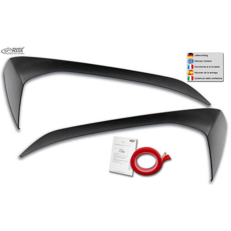 Spoilers de phares sur mesure pour Volkswagen Up! 2011- (ABS)