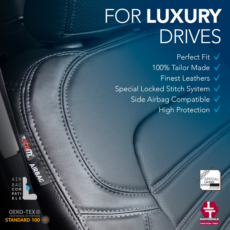 New York Design Housses de siège en cuir artificiel 1+1 sur mesure pour Volkswagen Caddy III Box 2004-2015