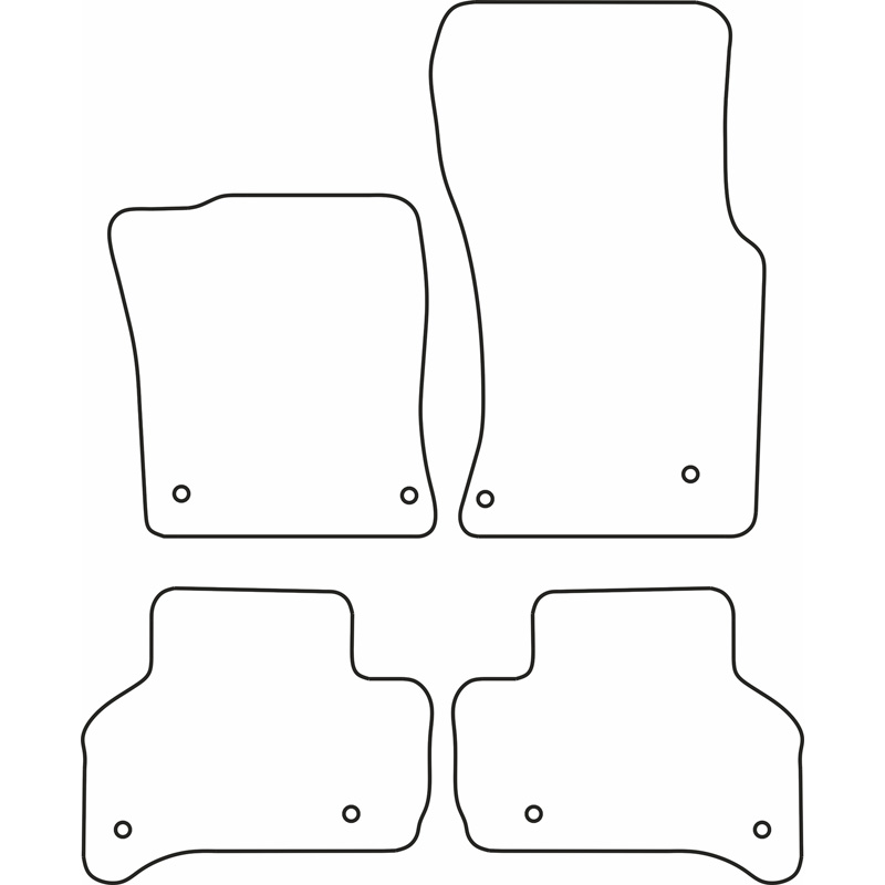 Set de tapis de sol en velours sur mesure pour Jaguar XE-Type 2015-