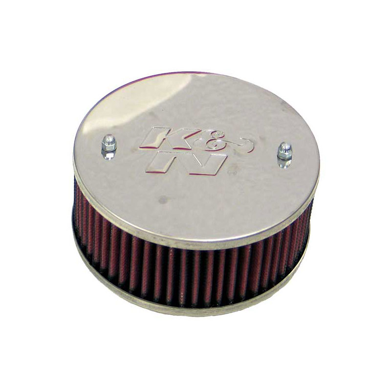K&N Filtre à Air rond sur mesure pour carburateur SU/SU Hitachi 1.75'' H6/HS6, trou central, Hauteur d'assemblage 65mm (56-9097)
