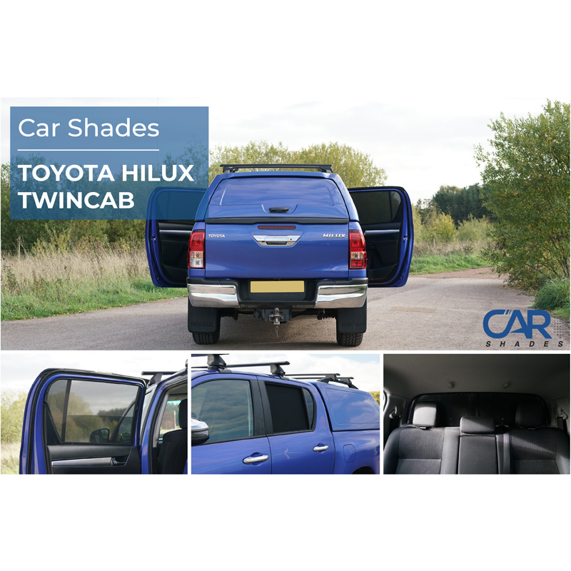 Set de Car Shades sur mesure pour Toyota Hilux VIII Twin Cab 2015- (4-pièces)