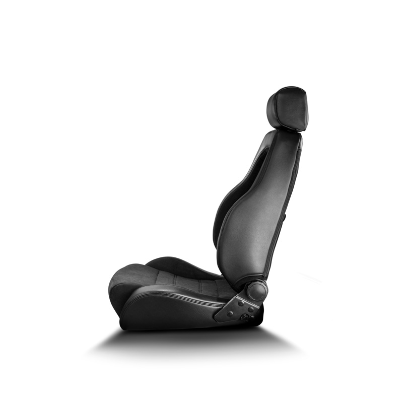 Sparco Siège Baquet GT - Skaï Noir + Microfibre Noir - Réglable